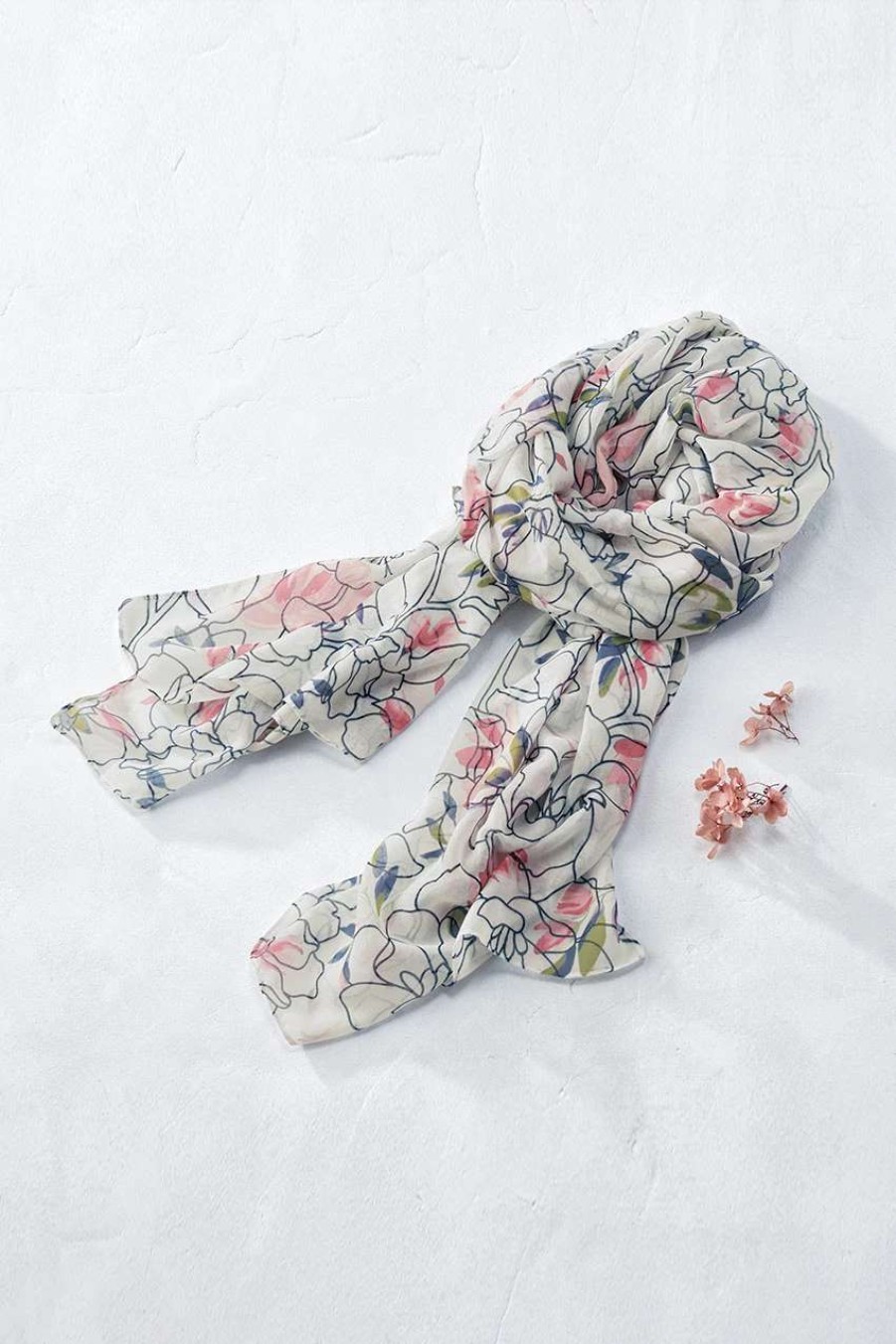 Accessories & Home * | Whispering Winds Scarf Dove Grey Multi