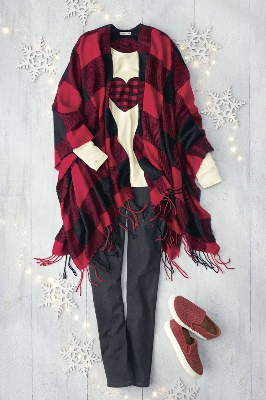 Accessories & Home * | Buffalo Check Soft Topper Black/Red