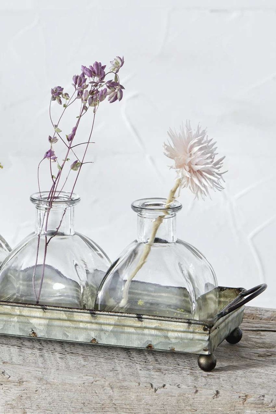 Accessories & Home * | Bud Vase Tray Set Clear